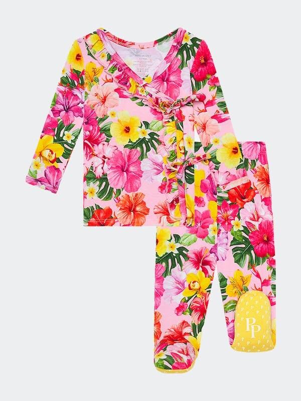 Cherry print kimono set Farfetch Girls Clothing Tunics Yellow 