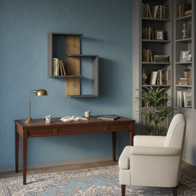 Hokku Designs 3 Tiers Double C Geometric Wall Shelf