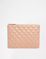 Thumbnail for your product : ASOS Quilted Clutch Bag with Zip Top