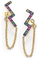 Thumbnail for your product : Elizabeth and James Edo Carlu Multicolor Sapphire Zigzag Chain Earrings
