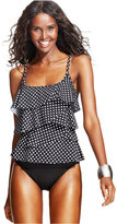 Thumbnail for your product : Miraclesuit Dot-Print Tiered Tankini Top