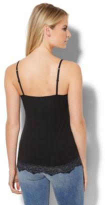 New York and Company Metallic Lace-Trim Camisole