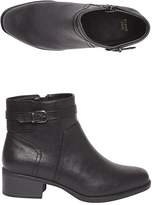 Thumbnail for your product : Evans Black Buckle Square Toe Boots