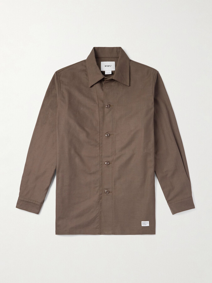 WTAPS CBW Logo-Appliquéd Cotton-Twill Shirt