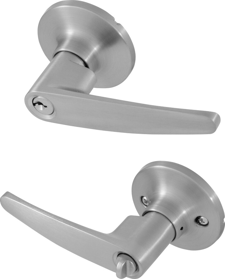Honeywell Straight Lever Entry Door Lock, Satin Nickel