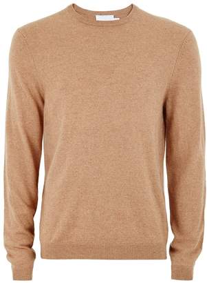 Topman Camel Jumper With Wool And Cashmere