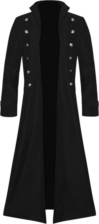 Kuokuo Men's Steampunk Jacket Gothic Medieval Tailcoat Coat Victorian ...