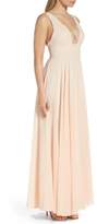 Thumbnail for your product : Lulus Lace Trim Chiffon Maxi Dress