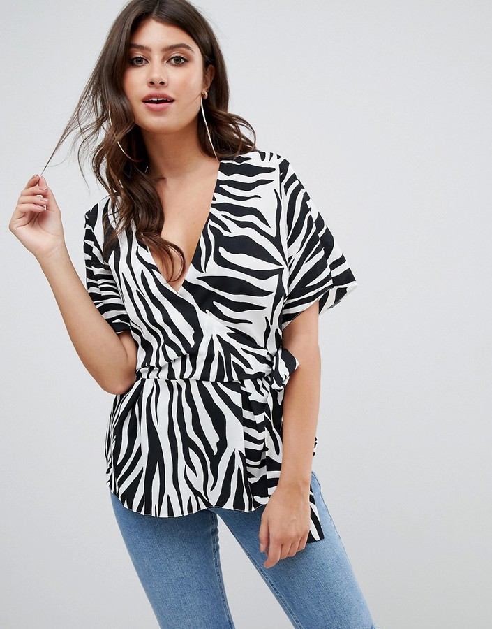 green kimono wrap top
