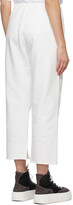 Thumbnail for your product : MM6 MAISON MARGIELA White Crop Lounge Pants