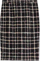 Boutique Moschino Jupe crayon à carreaux en laine vierge et coton