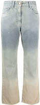 Thumbnail for your product : Palm Angels Vertical-Stripe Cropped Jeans