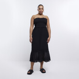 Thumbnail for your product : River Island Womens Plus Black Lace Bandeau Midi Dress