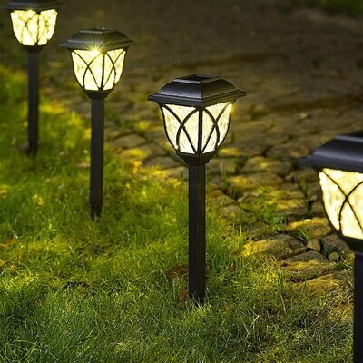 Solar Path Lights Outdoor Color Changing Solar Garden Lights Waterproof Auto On/Off Multi Color Wireless Sun Powered Landscape Lighting for Patio Walkway In-Ground Spike. YULAMP Solar Pathway Light 