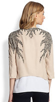 Thumbnail for your product : Haute Hippie Embellished Silk Jacket