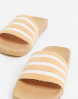 Thumbnail for your product : adidas cork adilette slides in orange