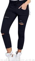 Thumbnail for your product : Yacun Women's Ripped Casual Skinny Pencil Pants Distressed Skinny Pants S