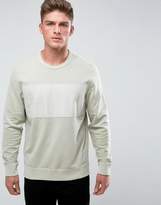 Thumbnail for your product : Abercrombie & Fitch Crew Neck Sweatshirt Chest Stripe In Off White