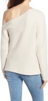 Thumbnail for your product : Treasure & Bond Ribbed One-Shoulder Pullover
