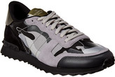Thumbnail for your product : Valentino Rock Runner Camouflage Reflective Suede & Leather Sneaker