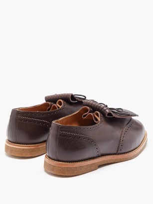 Jacques Solovière - Ray Tasselled Leather Derby Shoes - Dark Brown