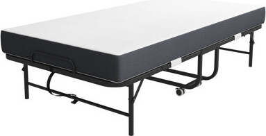 Portable Folding Bed With Memory Foam Mattress, Sturdy Metal Frame, Ideal For Guests, Small Spaces And Versatile Use