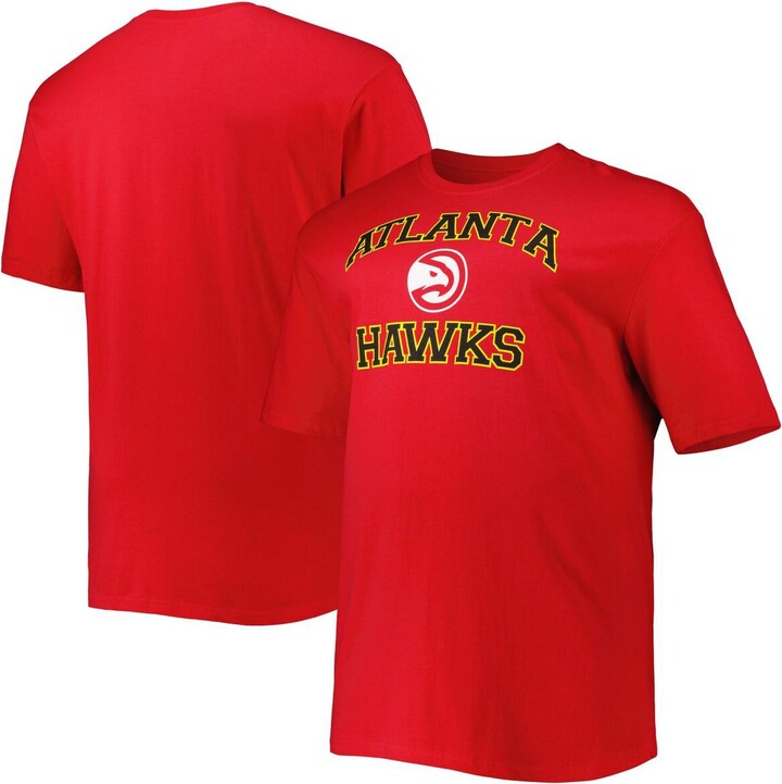 Profile Men's Red Atlanta Hawks Big and Tall Heart and Soul T-shirt