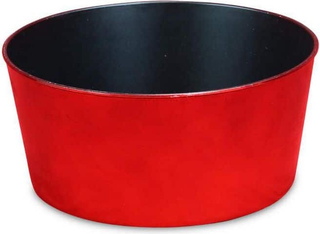 HomeRoots 11.5 in. x 5.25 in. Red Indoor/Outdoor Plastic Decorative Pots