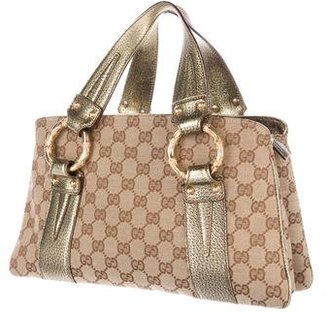 Gucci GG Canvas Bamboo Ring Tote