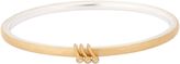 Thumbnail for your product : Malcolm Betts Sterling Silver Bangle with Diamond & Gold Ring Charms-C