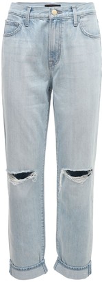 J Brand Tate Mid Rise Distressed Jeans