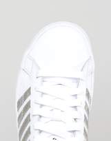 Thumbnail for your product : K-Swiss Blemont Metallic Sneakers In White With Silver Stripe