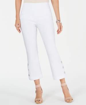 JM Collection Button-Hem Ankle Pants, Created for Macy's