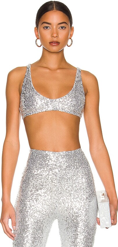 silver bralette top