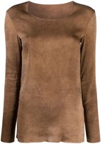 Thumbnail for your product : UMA WANG Scoop-Neck Long-Sleeved Top