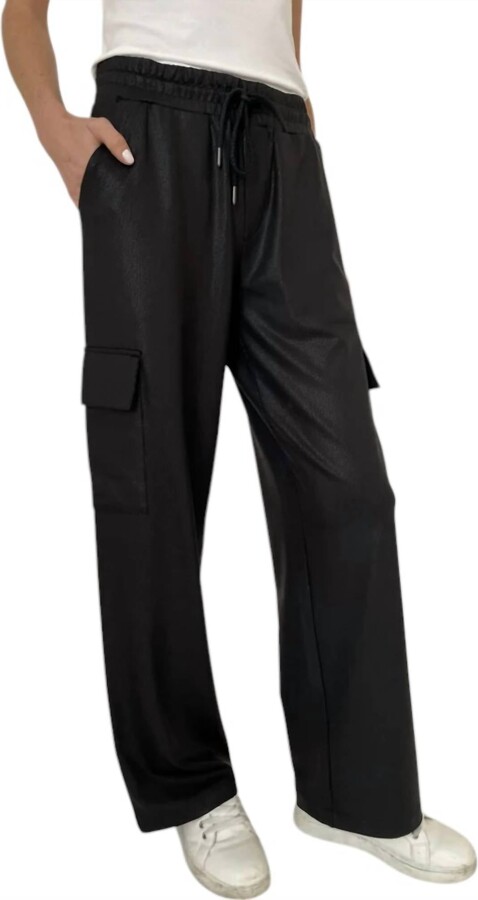 SIX/FIFTY Headliner Coated Cargo Pants In Black