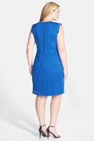 Thumbnail for your product : Adrianna Papell Banded Stretch Cotton Sheath Dress (Plus Size)