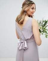 Thumbnail for your product : TFNC Maternity Sateen Bow Back Maxi Bridesmaid Dress