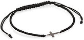 Thumbnail for your product : Jude Frances Black Spinel, Sterling Silver and Macramé Cross Bracelet