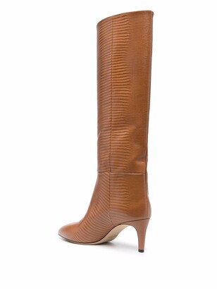 Paris Texas Crocodile-Effect Leather Boots