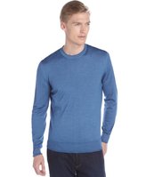 Thumbnail for your product : Ermenegildo Zegna blue wool-sillk crewneck sweater