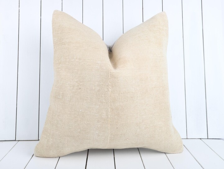 Embroidered Kilim Pillow, Turkish Handmade Boho Floor Cushion Cover, Livingroom Decor, Couch Pillow