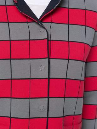 Emporio Armani cropped checkerboard jacket