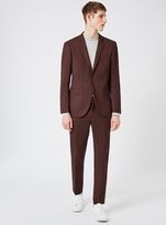 Thumbnail for your product : Topman Dark Brown Skinny Fit Suit Pants