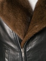 Thumbnail for your product : Saint Laurent Fur-Trim Biker Jacket