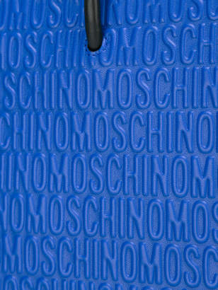 Moschino logo embossed tote