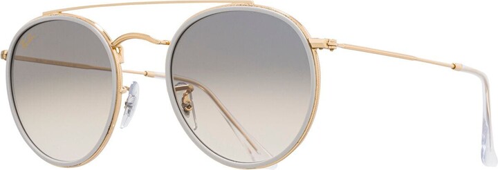 Tory Burch Monochromatic Round Double-Bridge Sunglasses