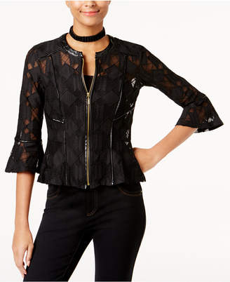 INC International Concepts Lace Peplum Jacket, Created for Macy's