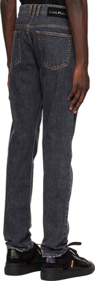 Balmain Black Distressed Jeans