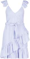Thumbnail for your product : boohoo Woven V Neck Cupped Ruffle Mini Dress